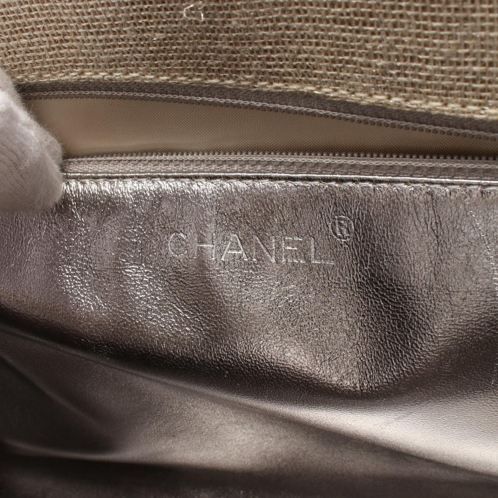 Chanel Matelasse Linen Canvas Shoulder Bag