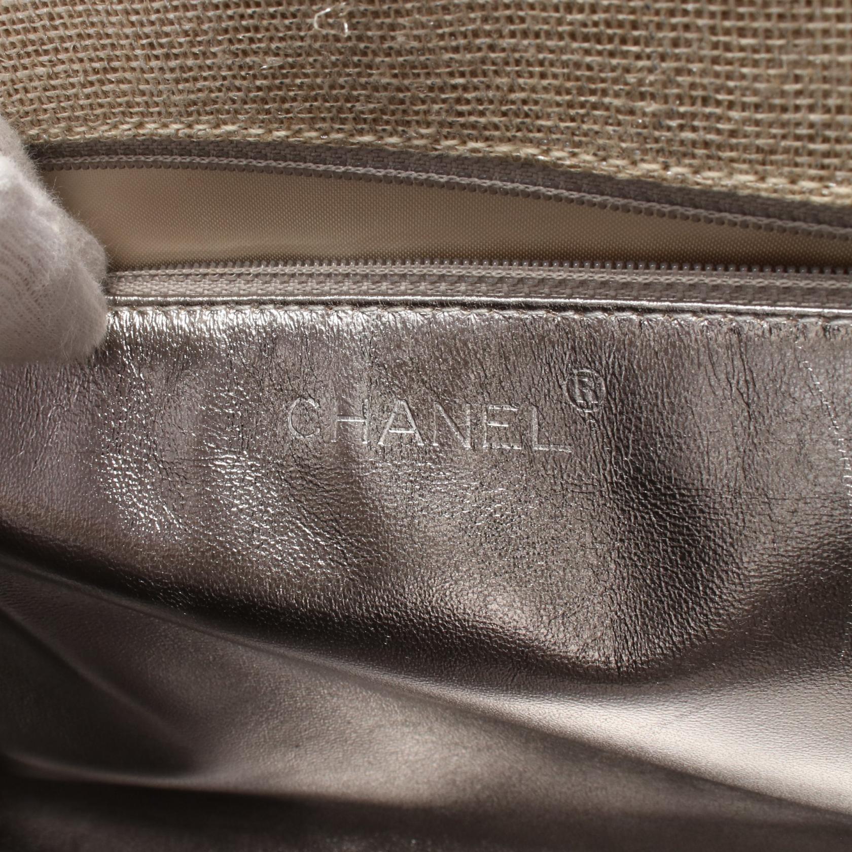Chanel Matelasse Linen Canvas Shoulder Bag