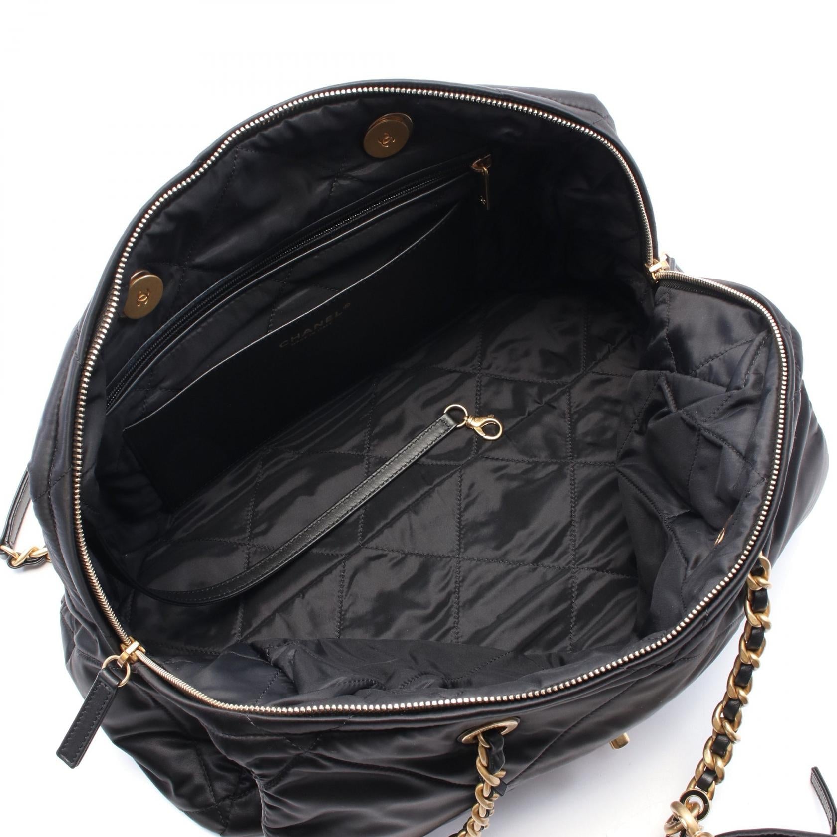 Chanel Matelasse Nylon Leather Shoulder Bag