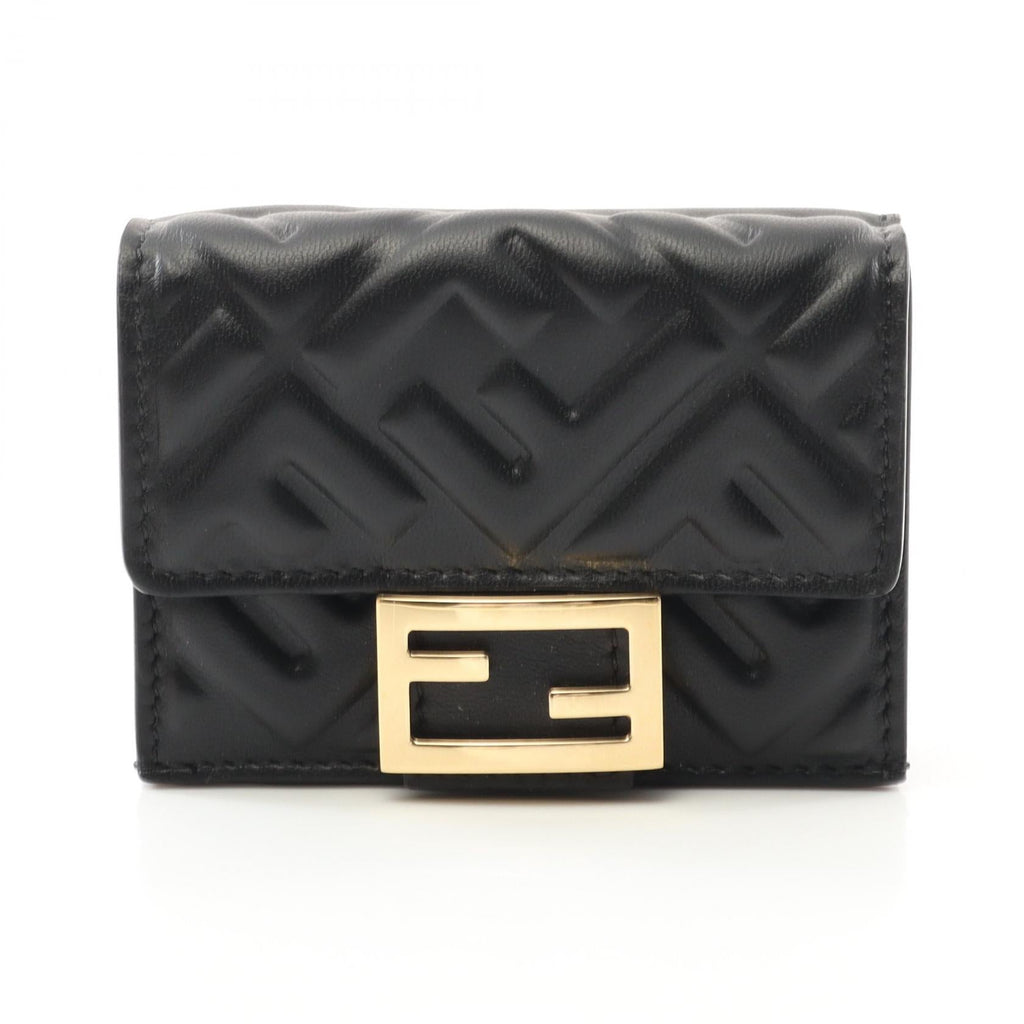 Fendi Baguette Leather Trifold Wallet