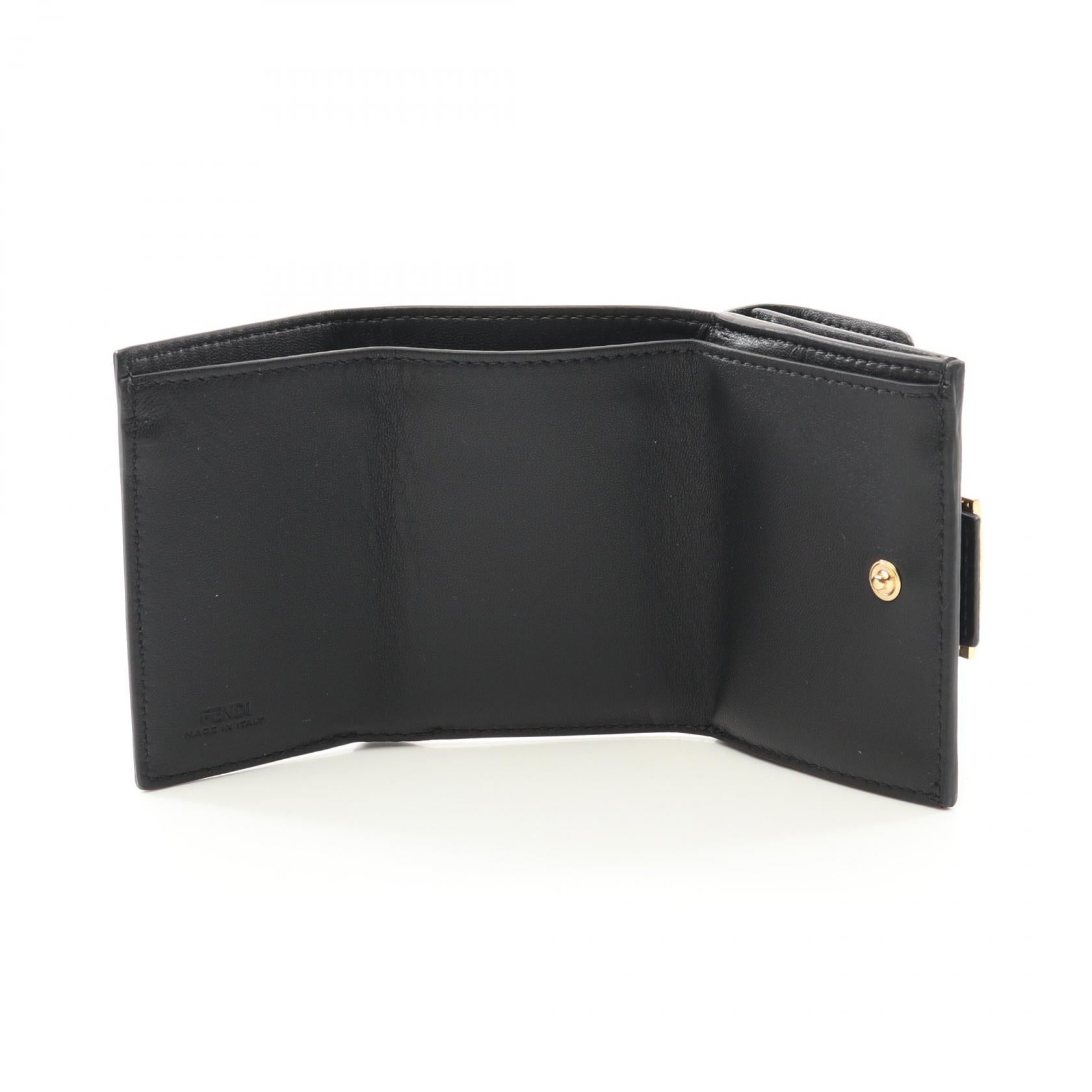 Fendi Baguette Leather Trifold Wallet