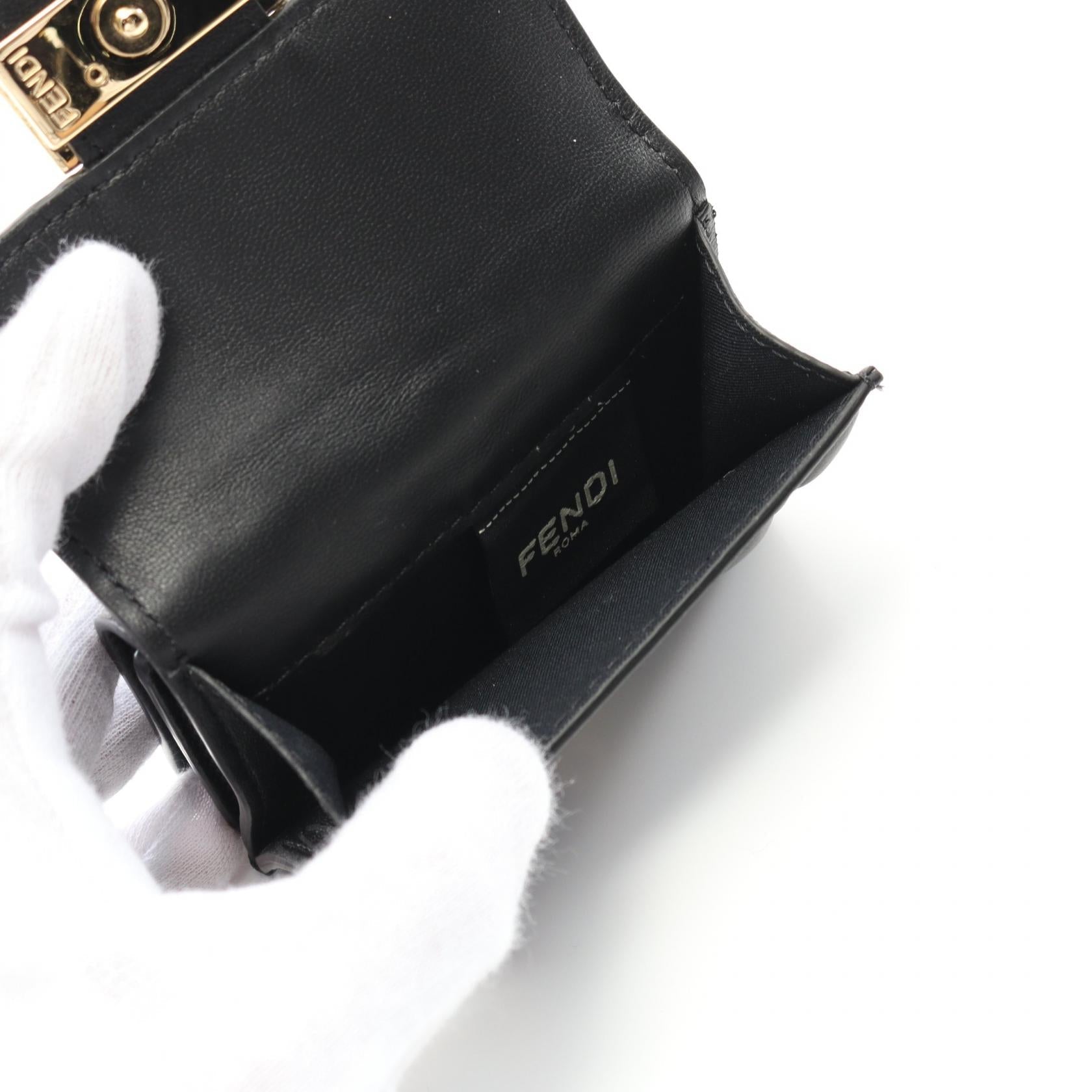 Fendi Baguette Leather Trifold Wallet