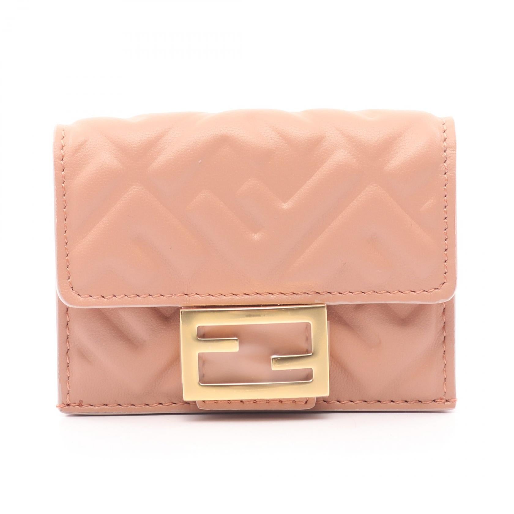 Fendi Baguette Leather Trifold Wallet