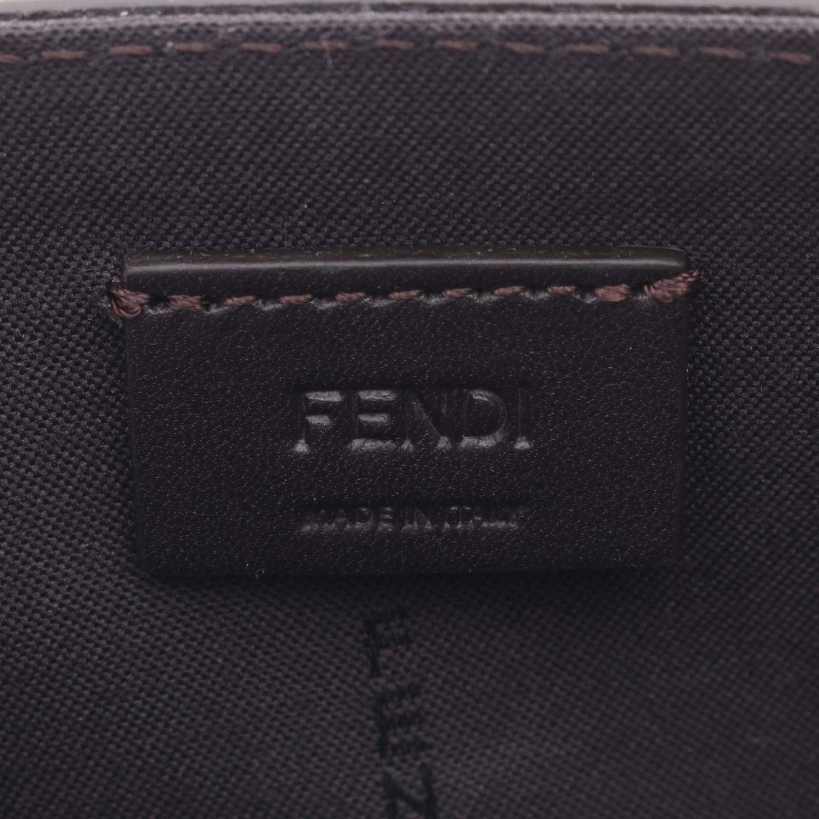 Fendi FF Squared Leather Shoulder Bag