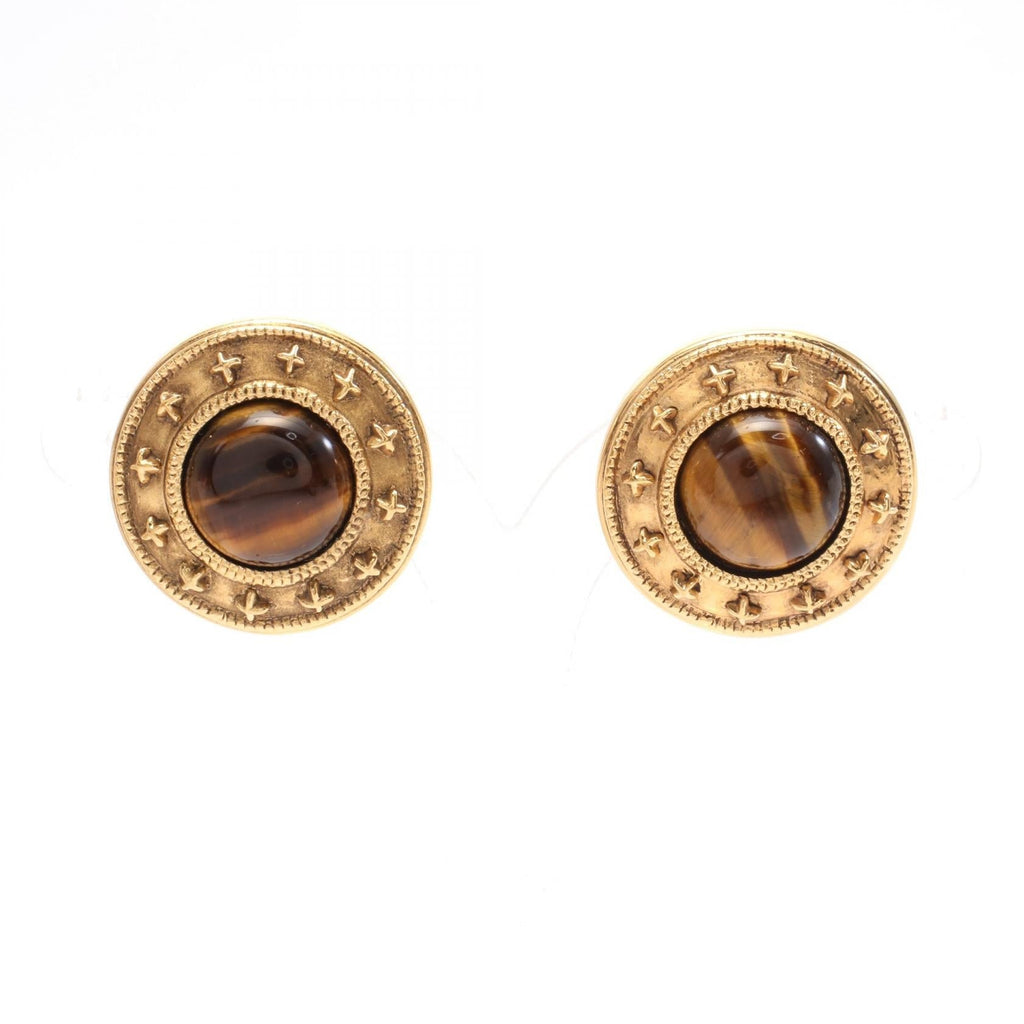 Chanel Tiger Eye Earrings