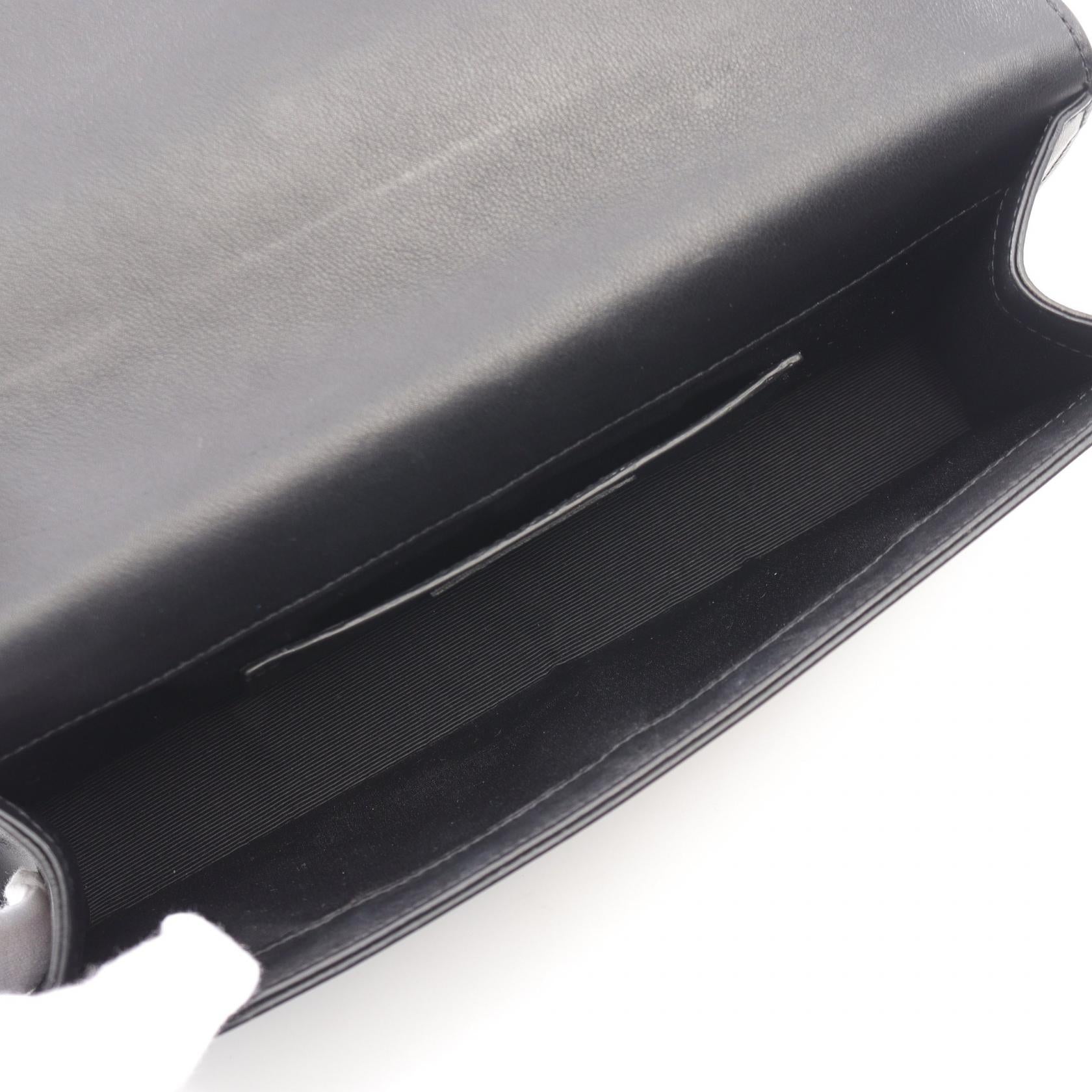 Saint Laurent Monogram Leather Clutch Bag