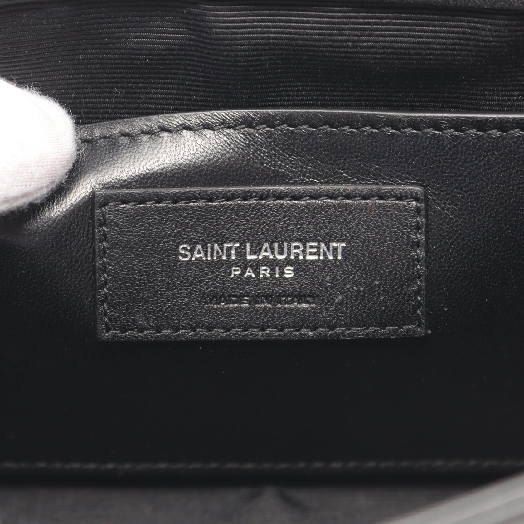 Saint Laurent Monogram Leather Clutch Bag