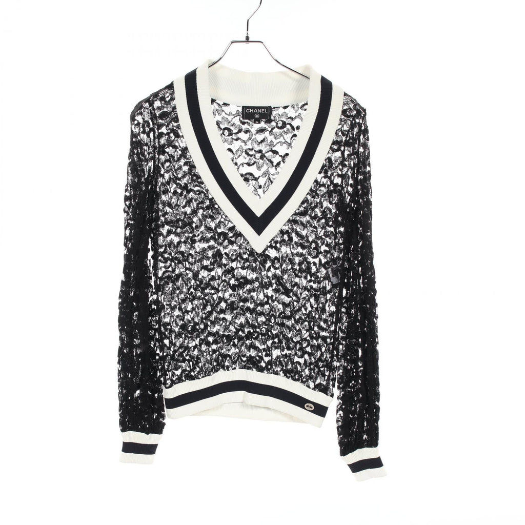 Chanel Coco Mark Cotton Rayon Knit Top