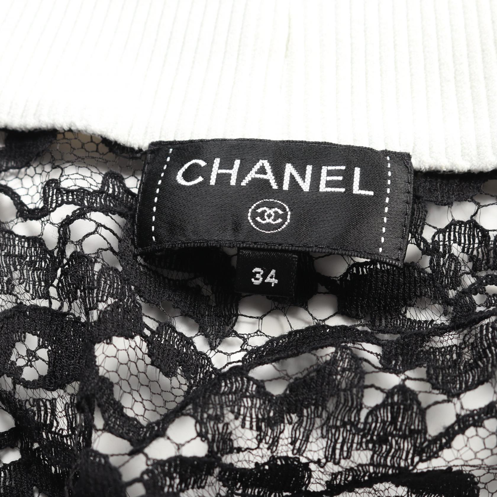 Chanel Coco Mark Cotton Rayon Knit Top
