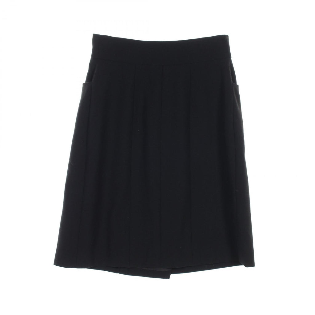 Chanel Coco Mark Button Wool Skirt