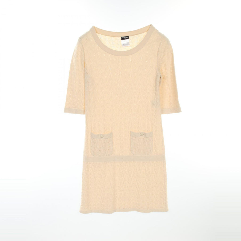 Chanel Coco Mark Button Cotton Dress