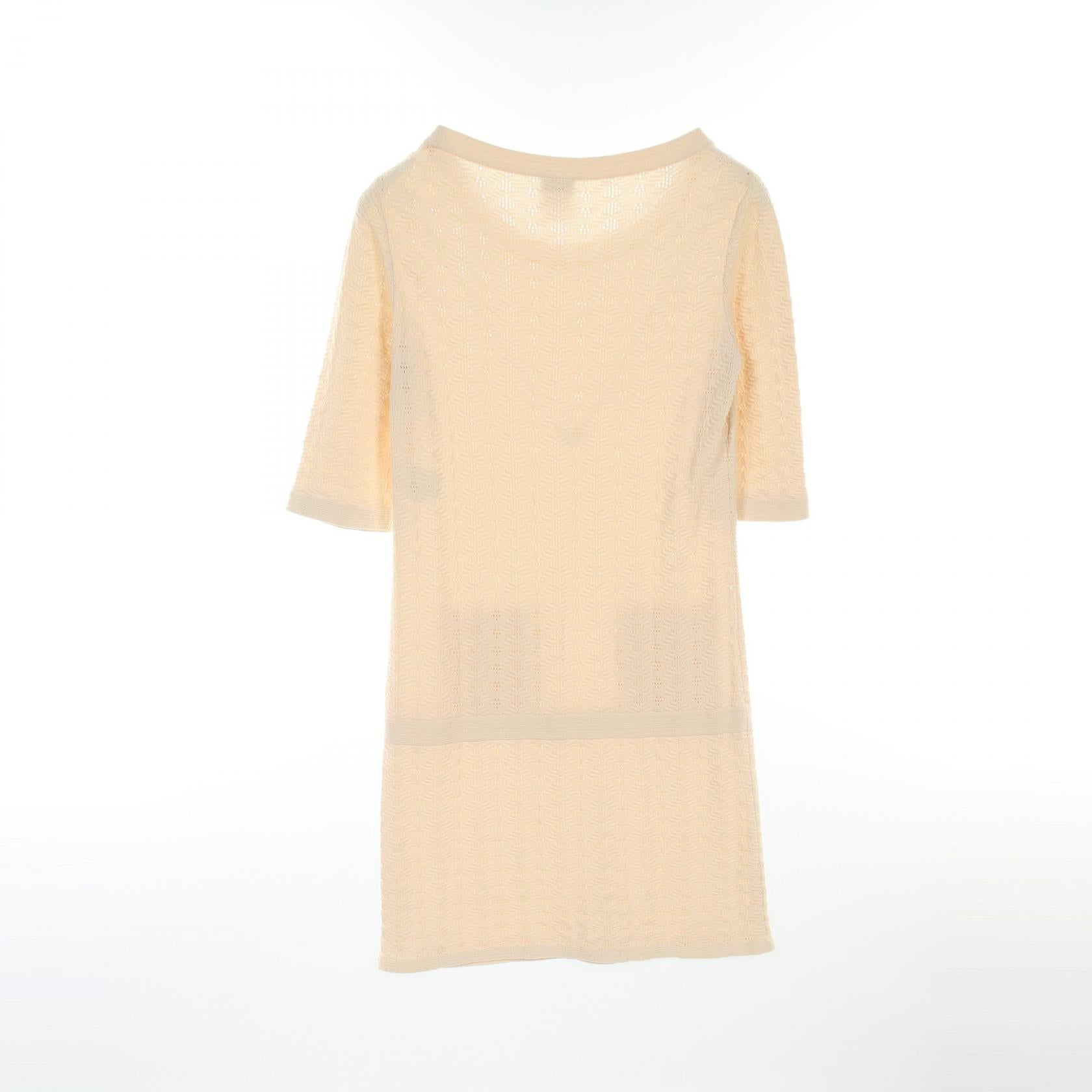 Chanel Coco Mark Button Cotton Dress