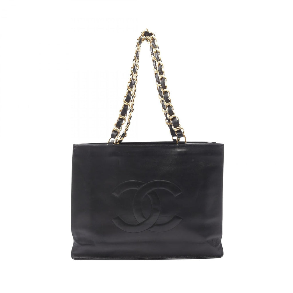 Chanel De Coco Mark Lambskin Tote Bag