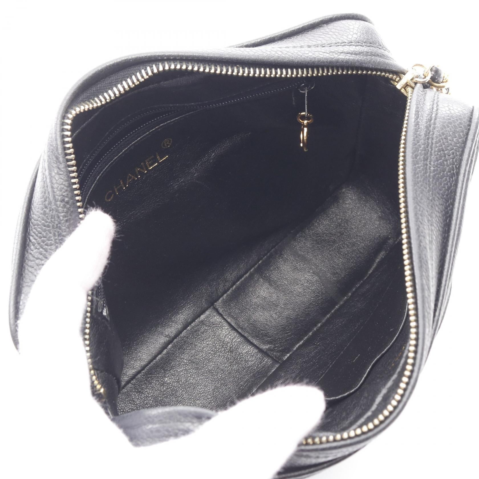 Chanel Triple Coco Mark Caviar Skin Shoulder Bag