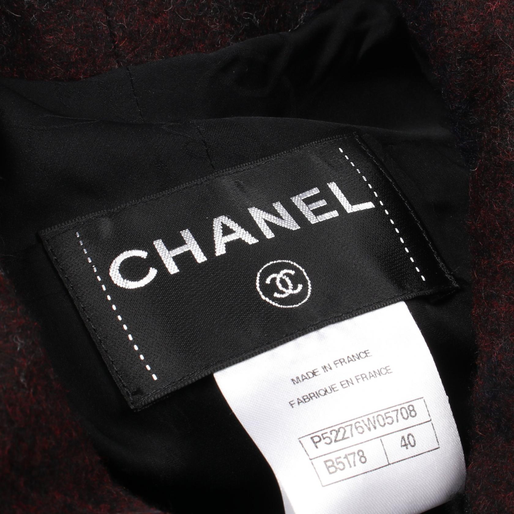 Chanel Coco Mark Button Wool Outerwear