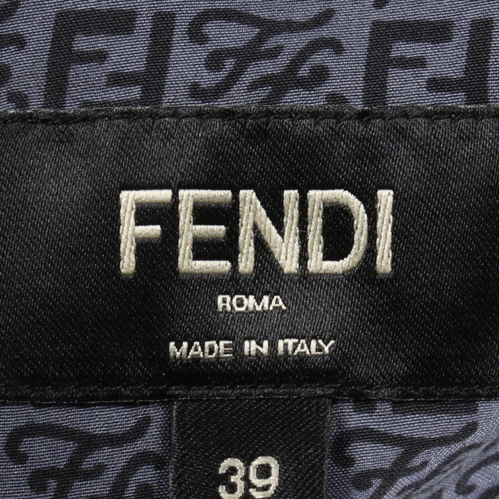 Fendi Zucca Calligraphy Silk Top