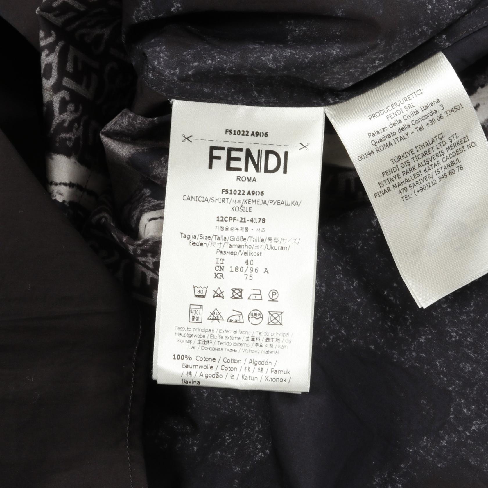 Fendi FF Calligraphy Cotton Top