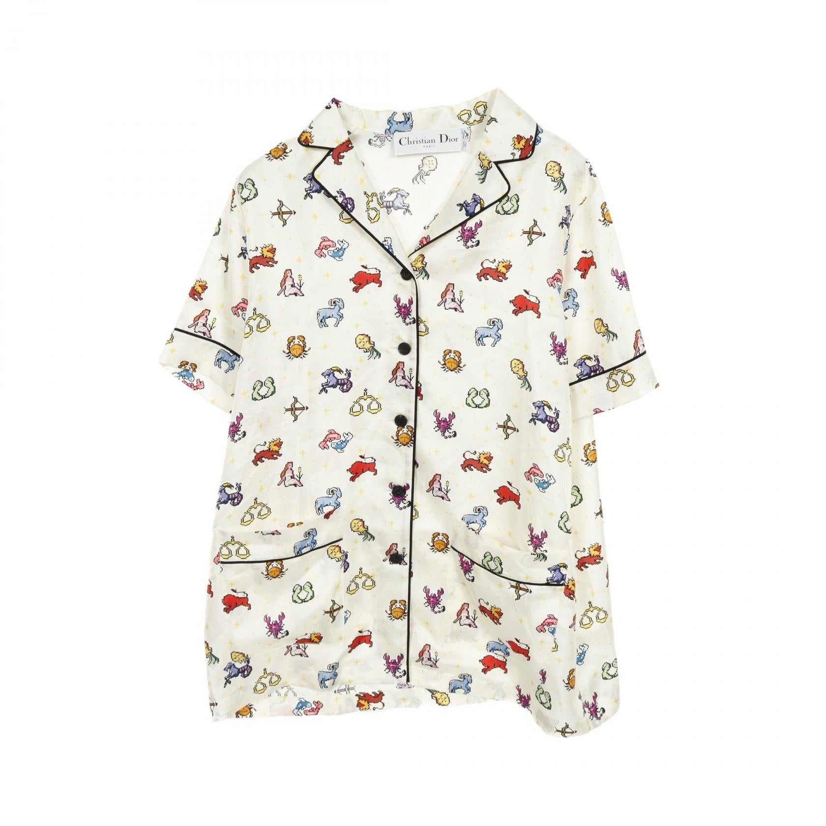 Dior Zodiac Pixel Silk Top