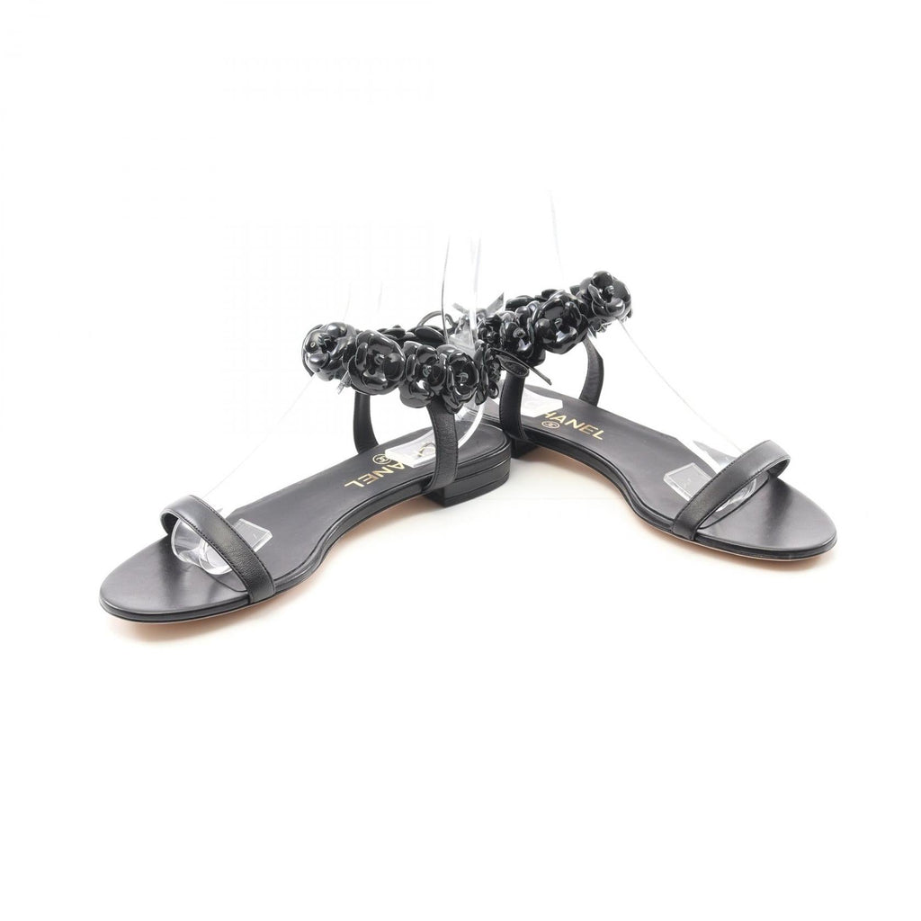 Chanel Camellia Patent Leather Sandals