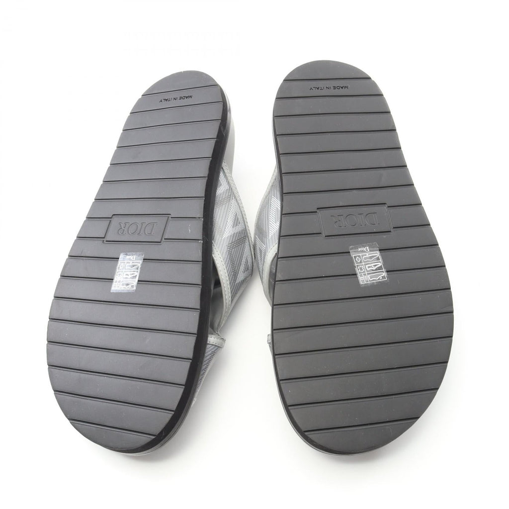 Dior Aqua CD Diamond PVC Coated Canvas Leather Sandals