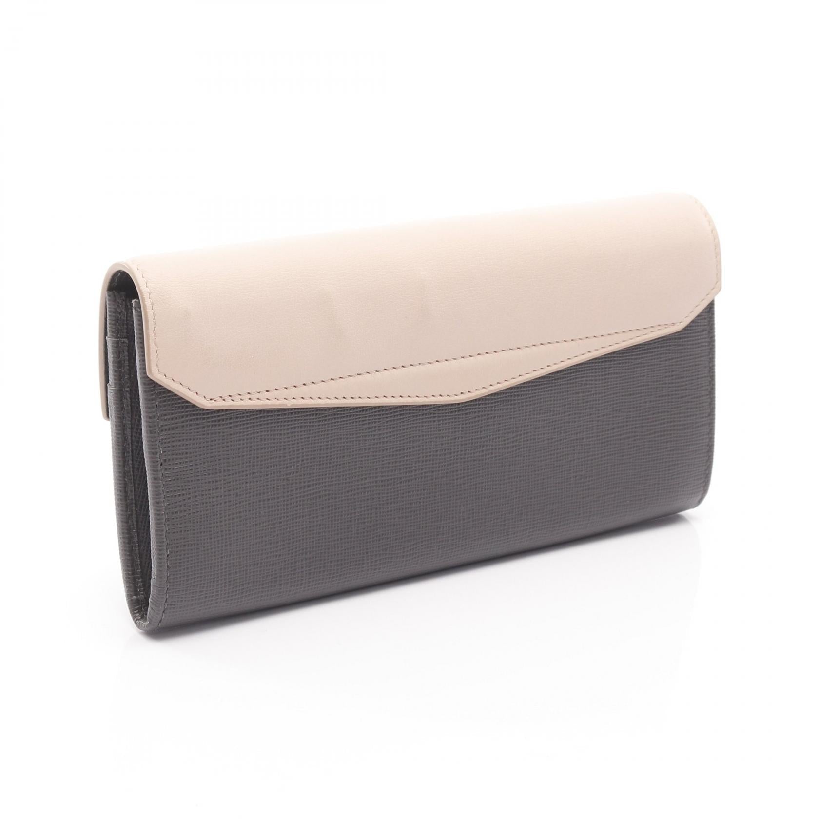 Fendi Tojours Leather PVC Coated Canvas Long Wallet