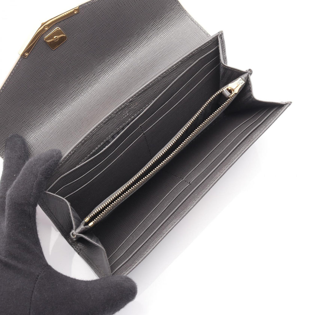 Fendi Tojours Leather PVC Coated Canvas Long Wallet