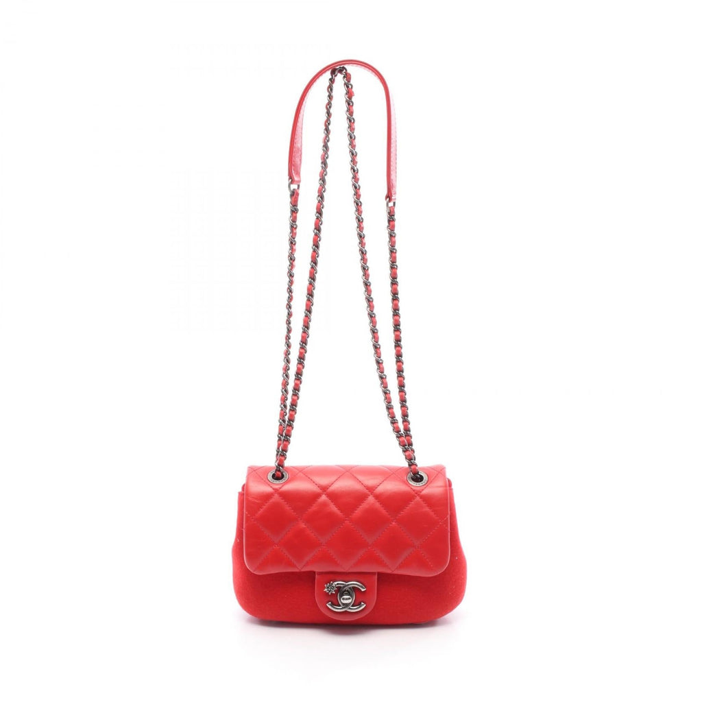 Chanel Matelasse Leather Felt Shoulder Bag