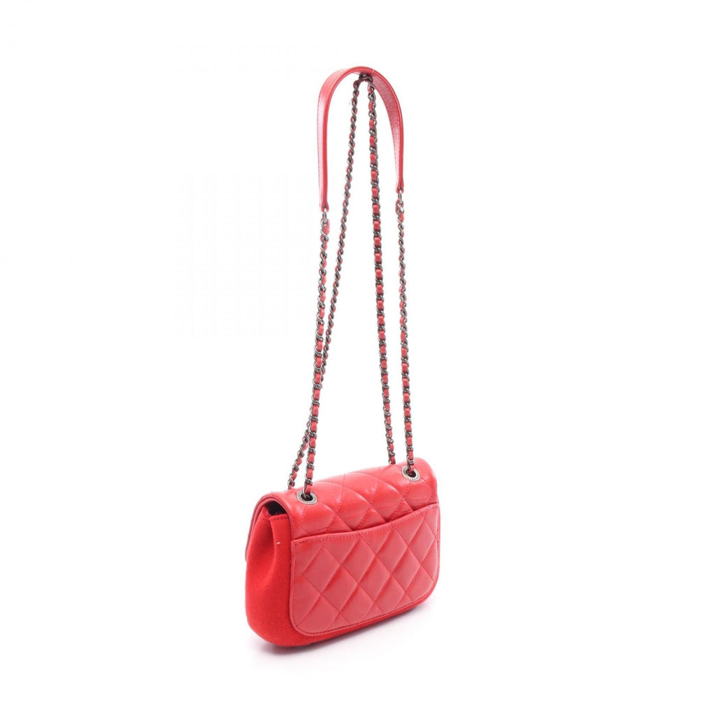 Chanel Matelasse Leather Felt Shoulder Bag