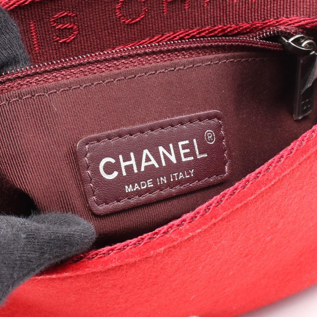Chanel Matelasse Leather Felt Shoulder Bag