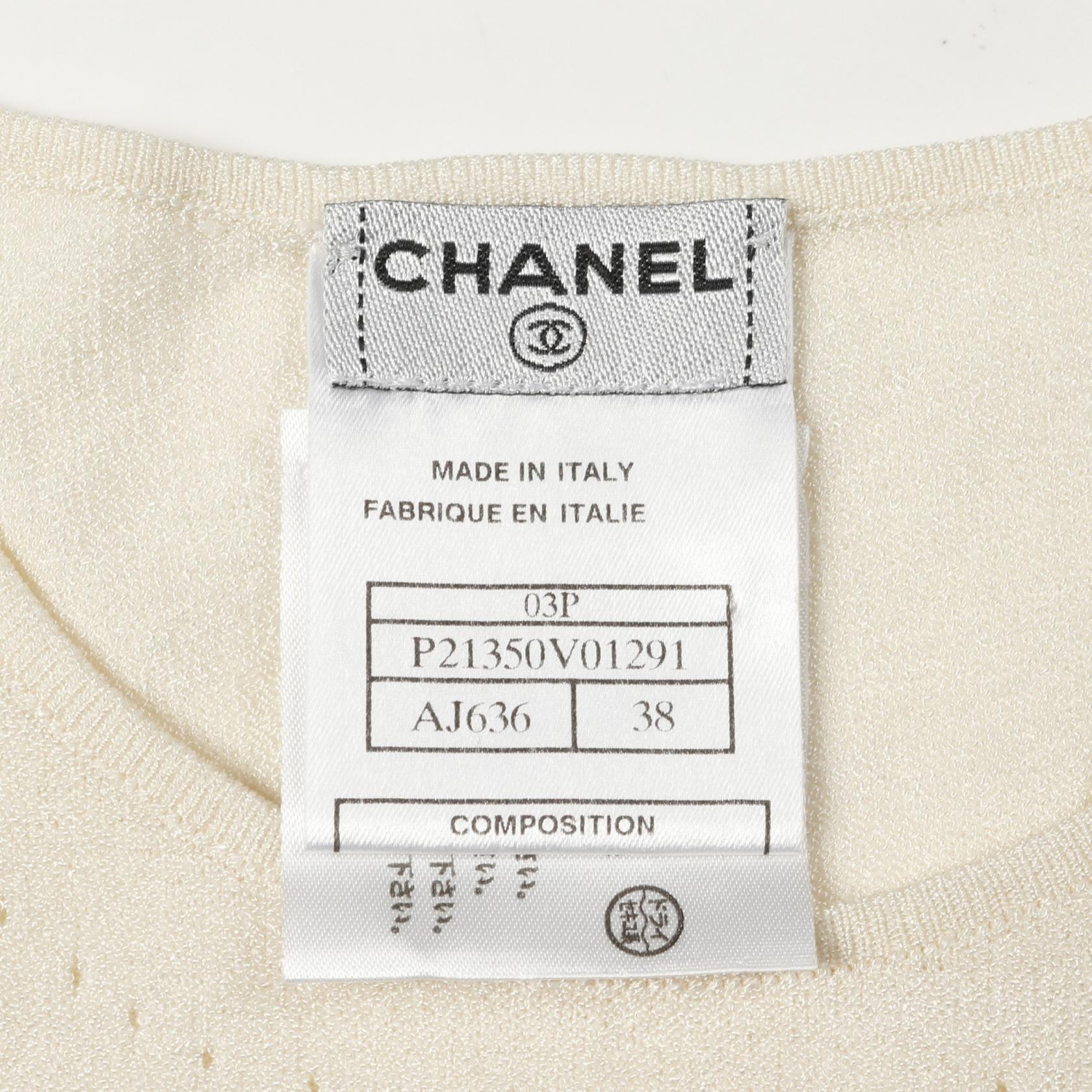 Chanel Coco Mark Rayon Knit Top