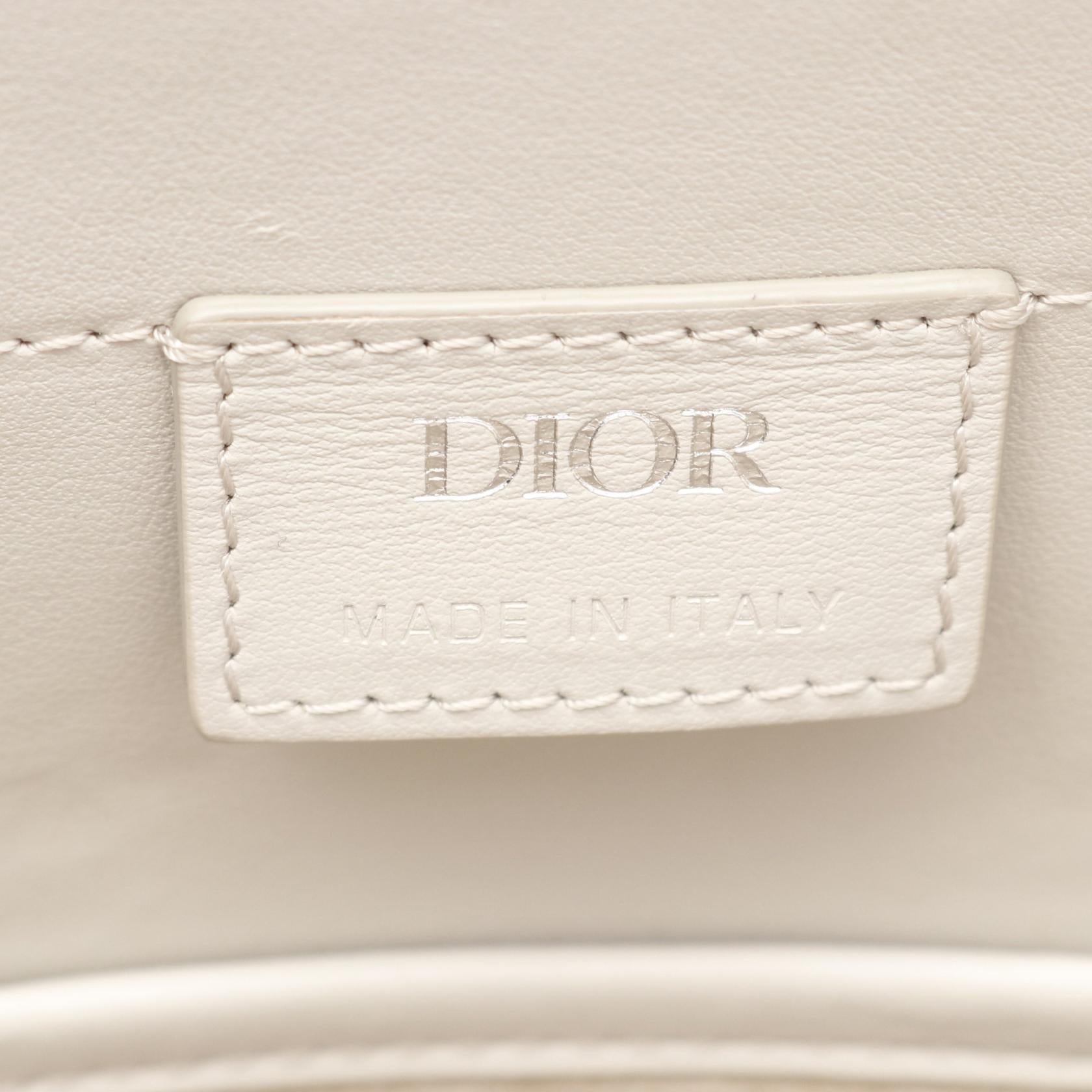 Dior CD Diamond Corolle PVC Coated Canvas Leather Tote Bag