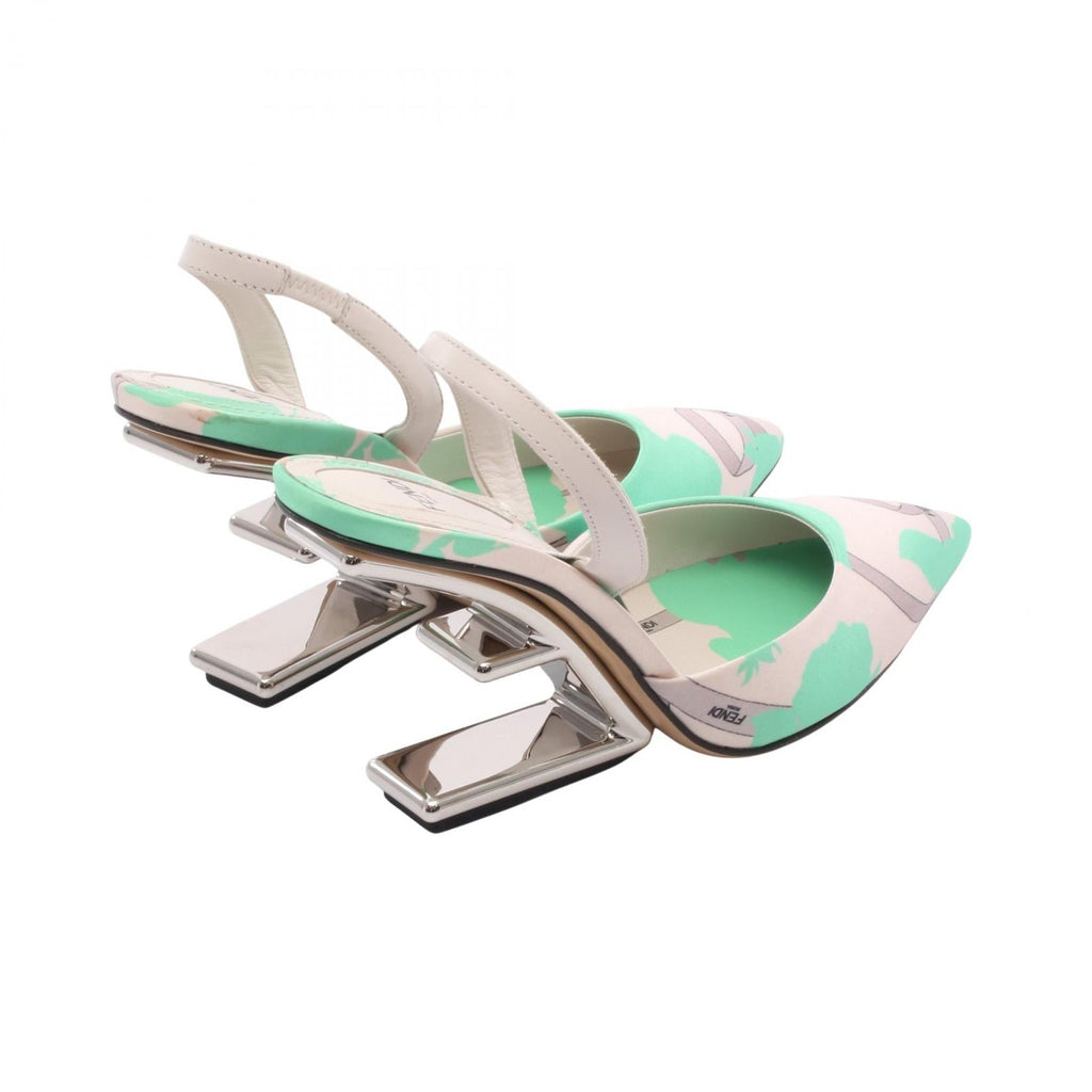 Fendi Pointed Toe Fabric Sandals