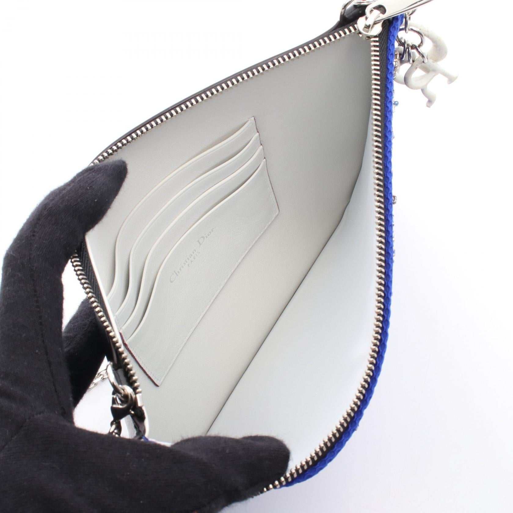 Christian Dior Leather Fabric Shoulder Bag