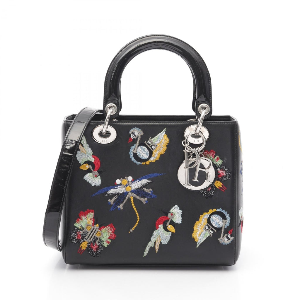 Dior LADY DIOR Calfskin Patent Leather Handbag