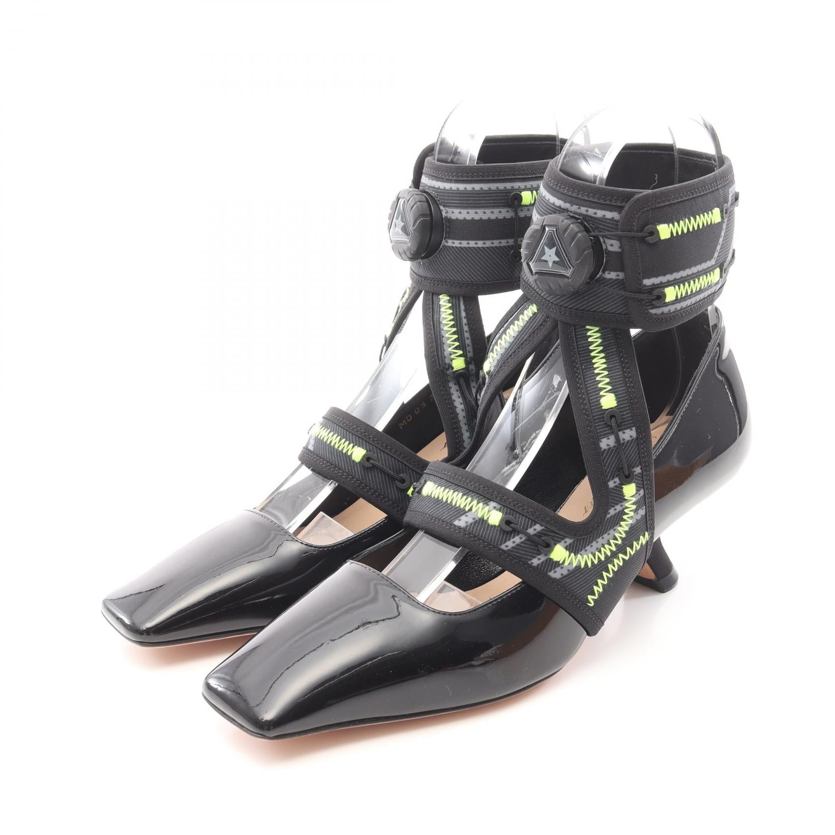 Dior Christian Dior × Roger Vivier Patent Leather Fabric Sandals