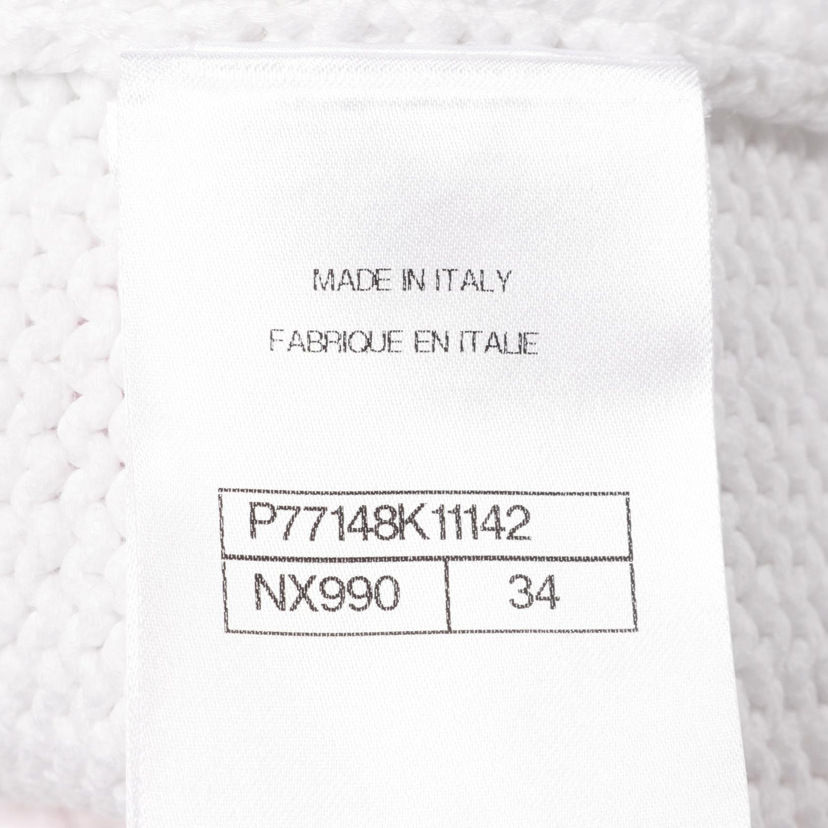 Chanel Coco Mark Button Cotton Nylon Knit igan