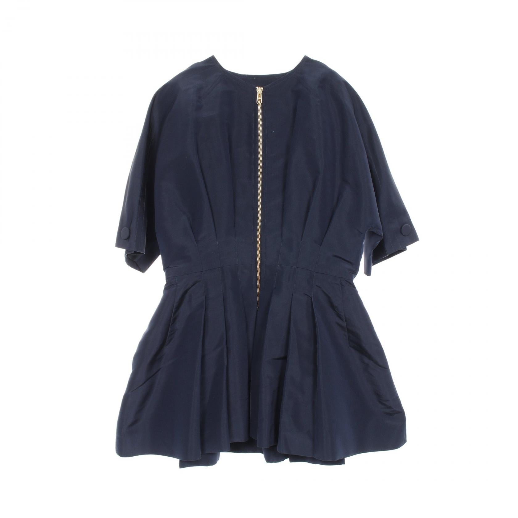 Dior Front Zip Silk Blouse