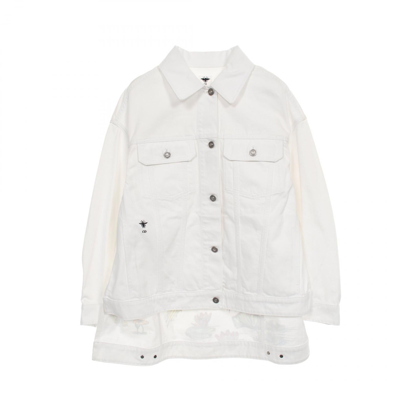 Dior BEE Embroidery Denim Jacket Cotton Outerwear