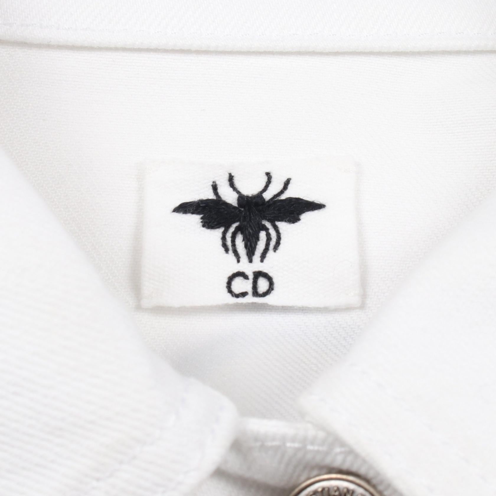 Dior BEE Embroidery Denim Jacket Cotton Outerwear