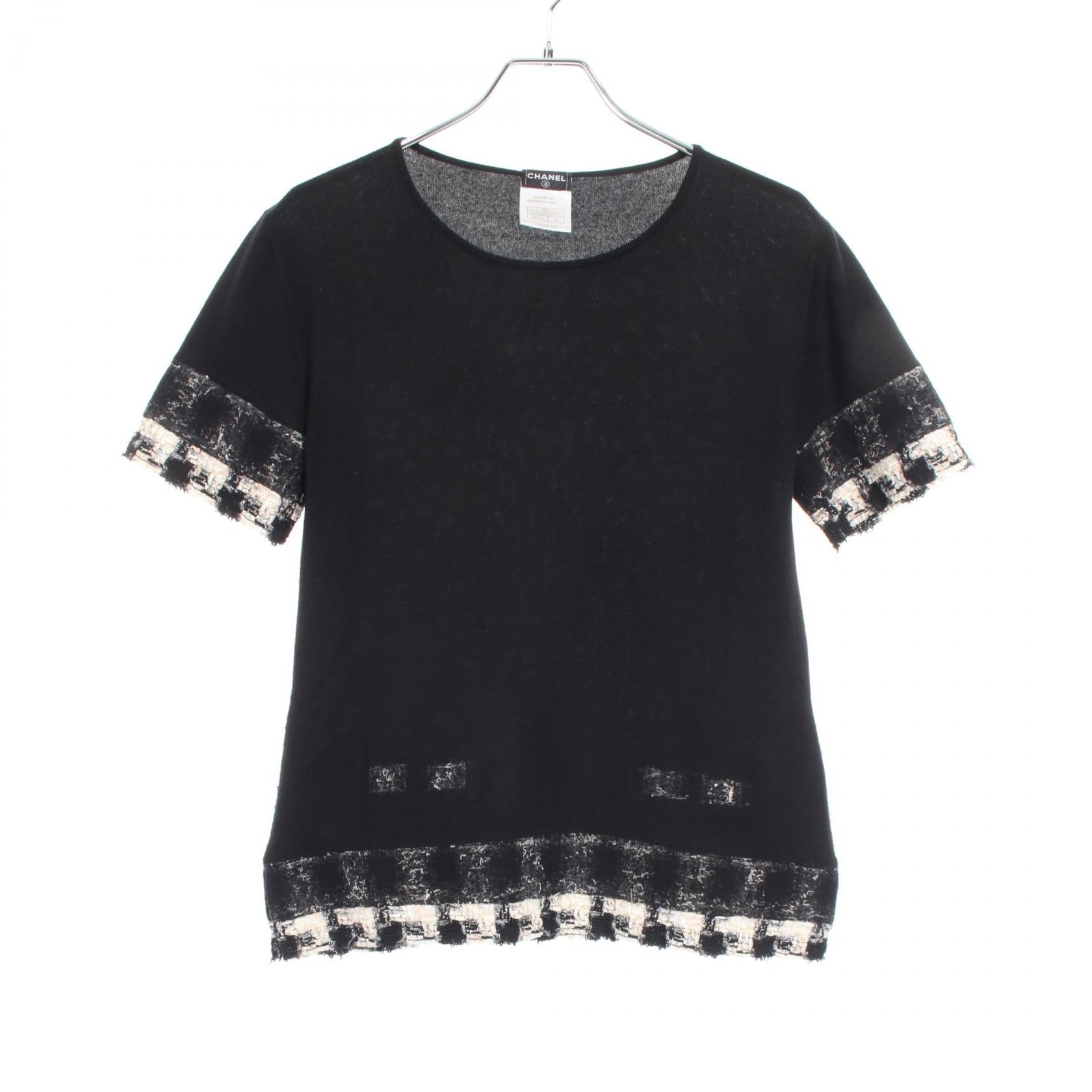 Chanel Tweed Cashmere Knit Top