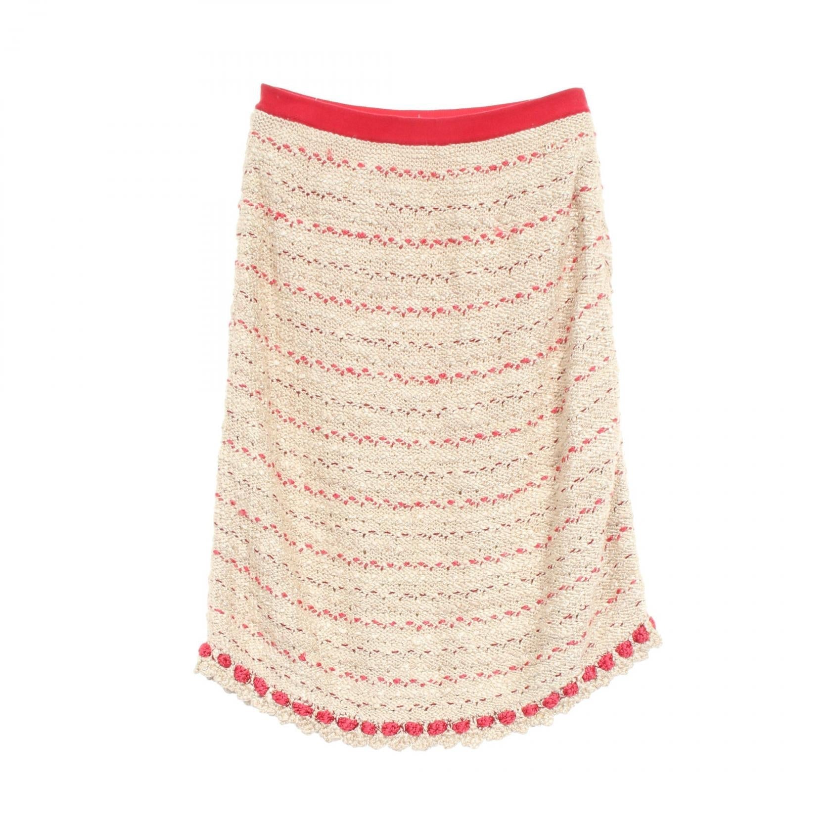 Chanel Silk Wool Skirt