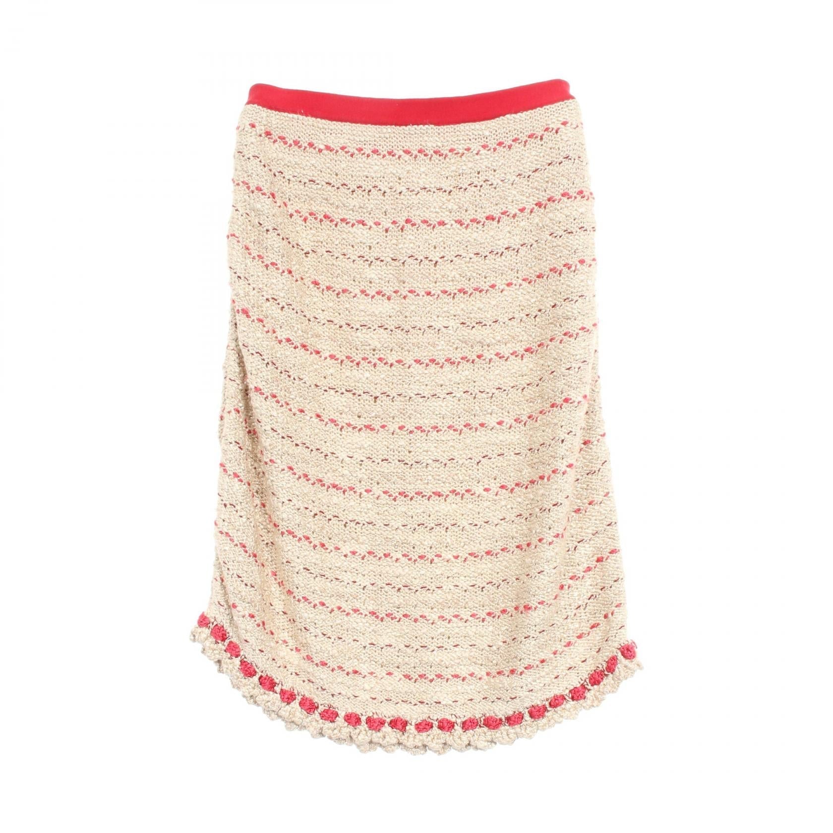 Chanel Silk Wool Skirt