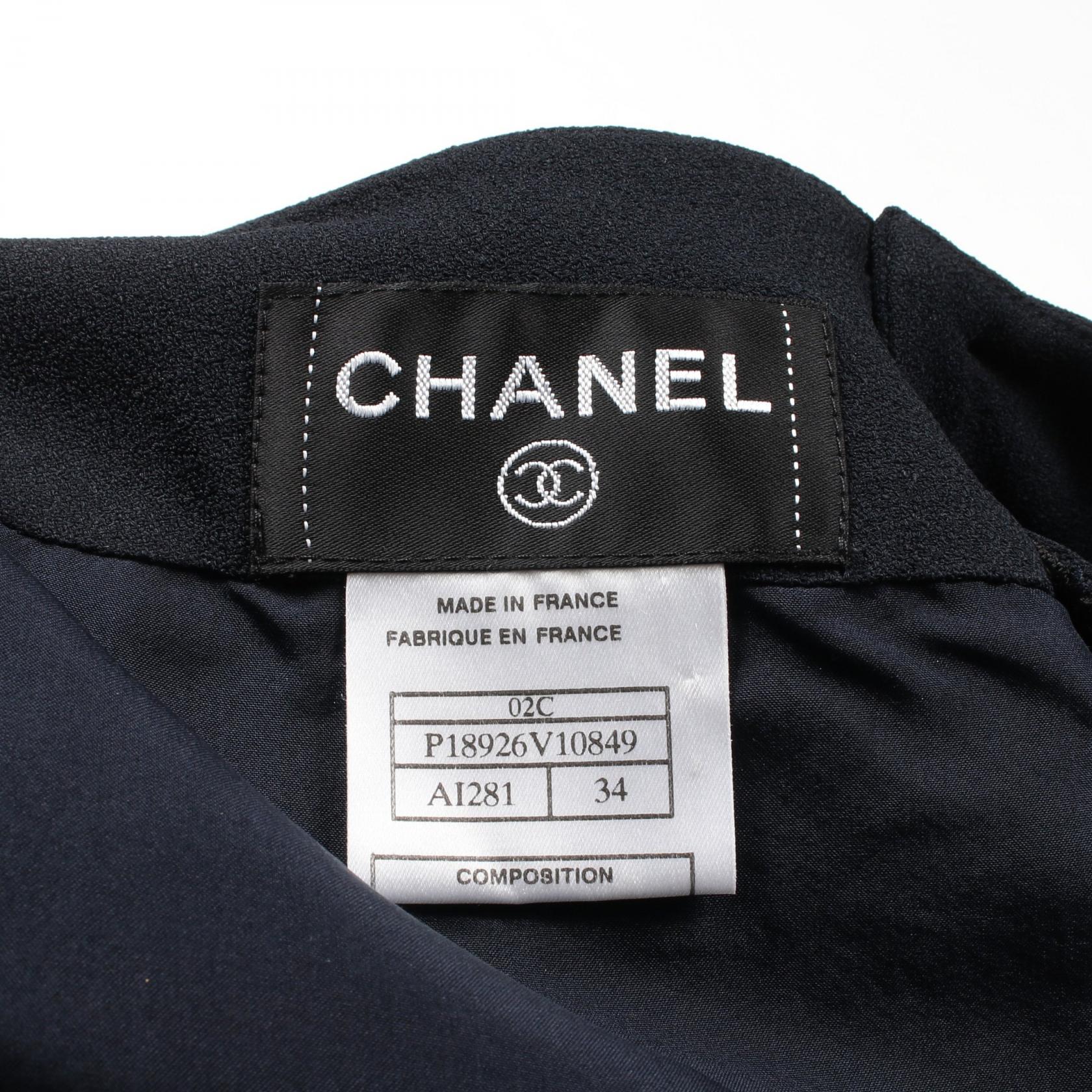 Chanel Camelia Button Rayon Acetate Skirt