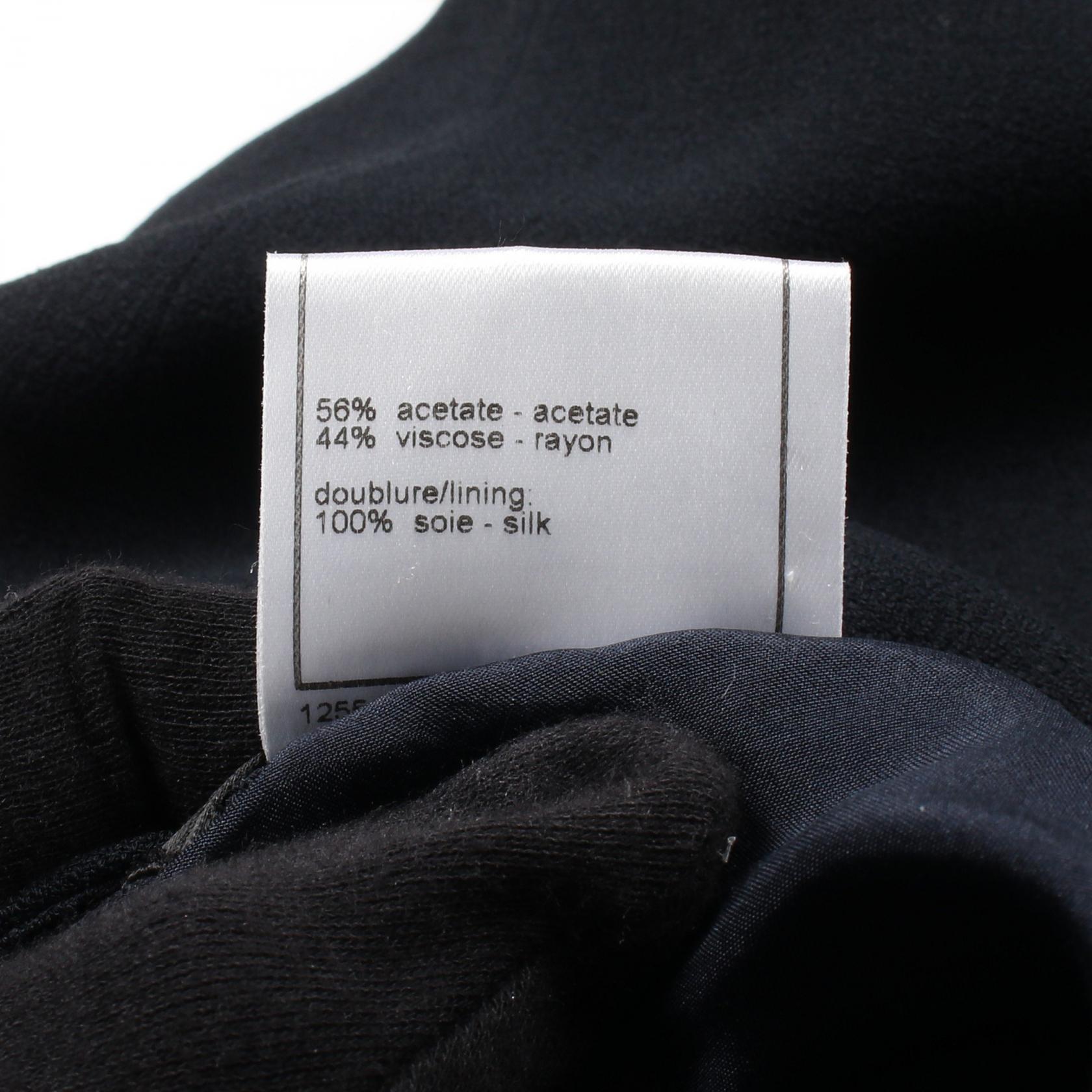 Chanel Camelia Button Rayon Acetate Skirt