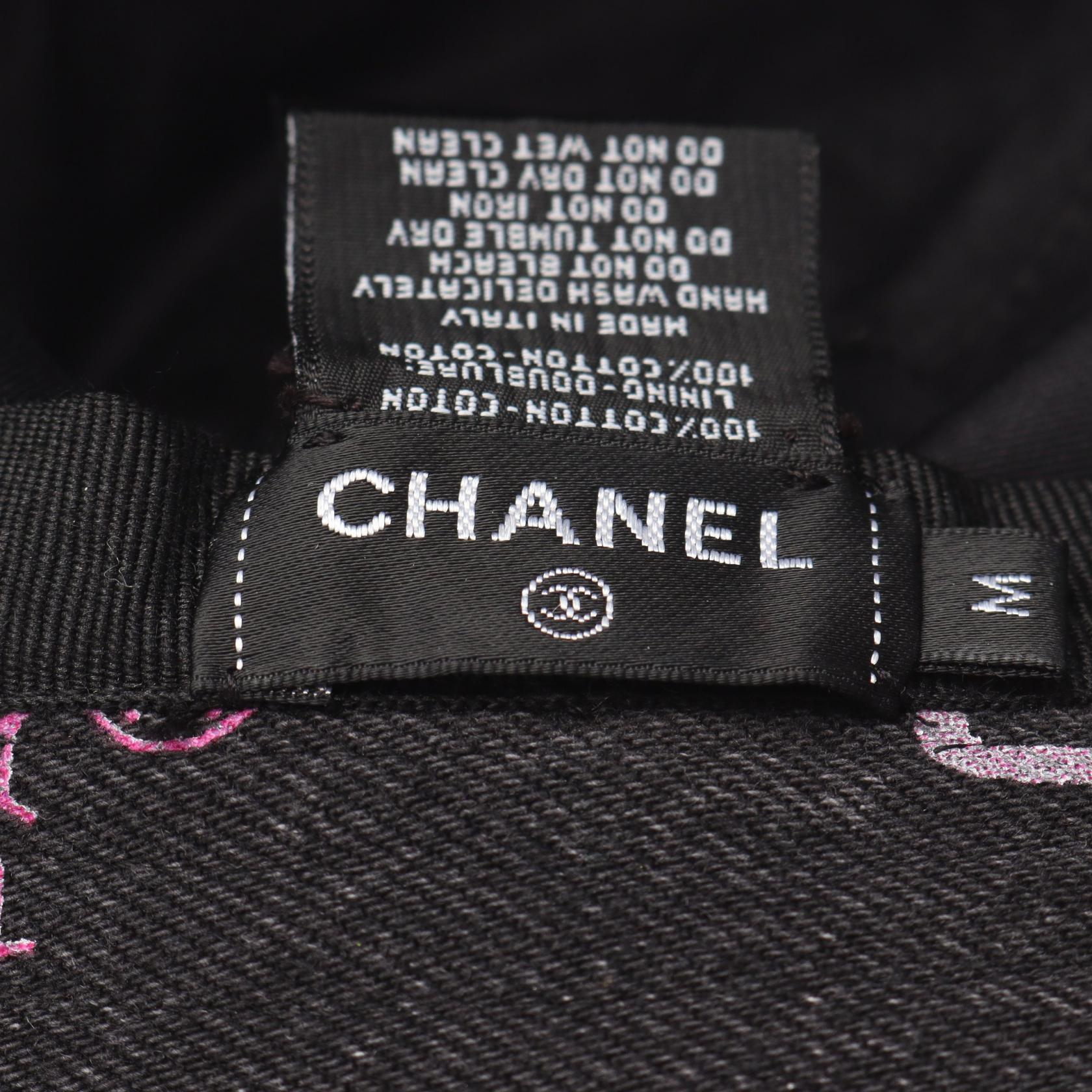 Chanel Crusher Denim Cotton Bucket Hat