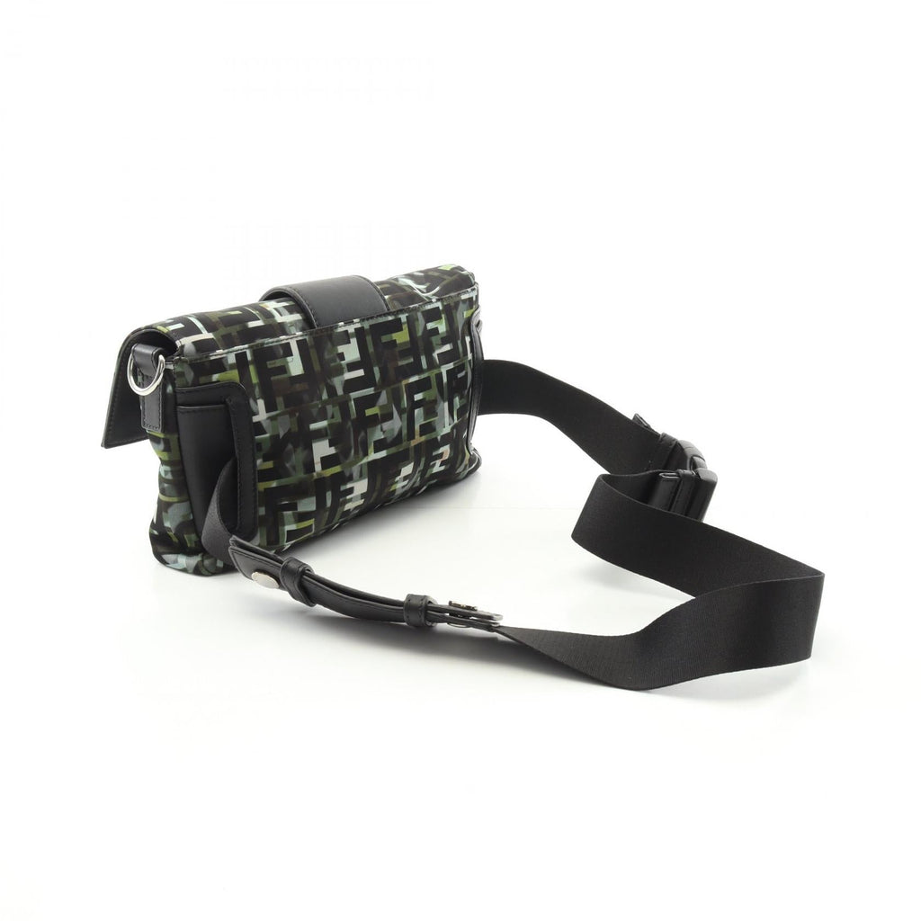 Fendi Mamma Baguette Zucca Nylon Leather Waist Bag