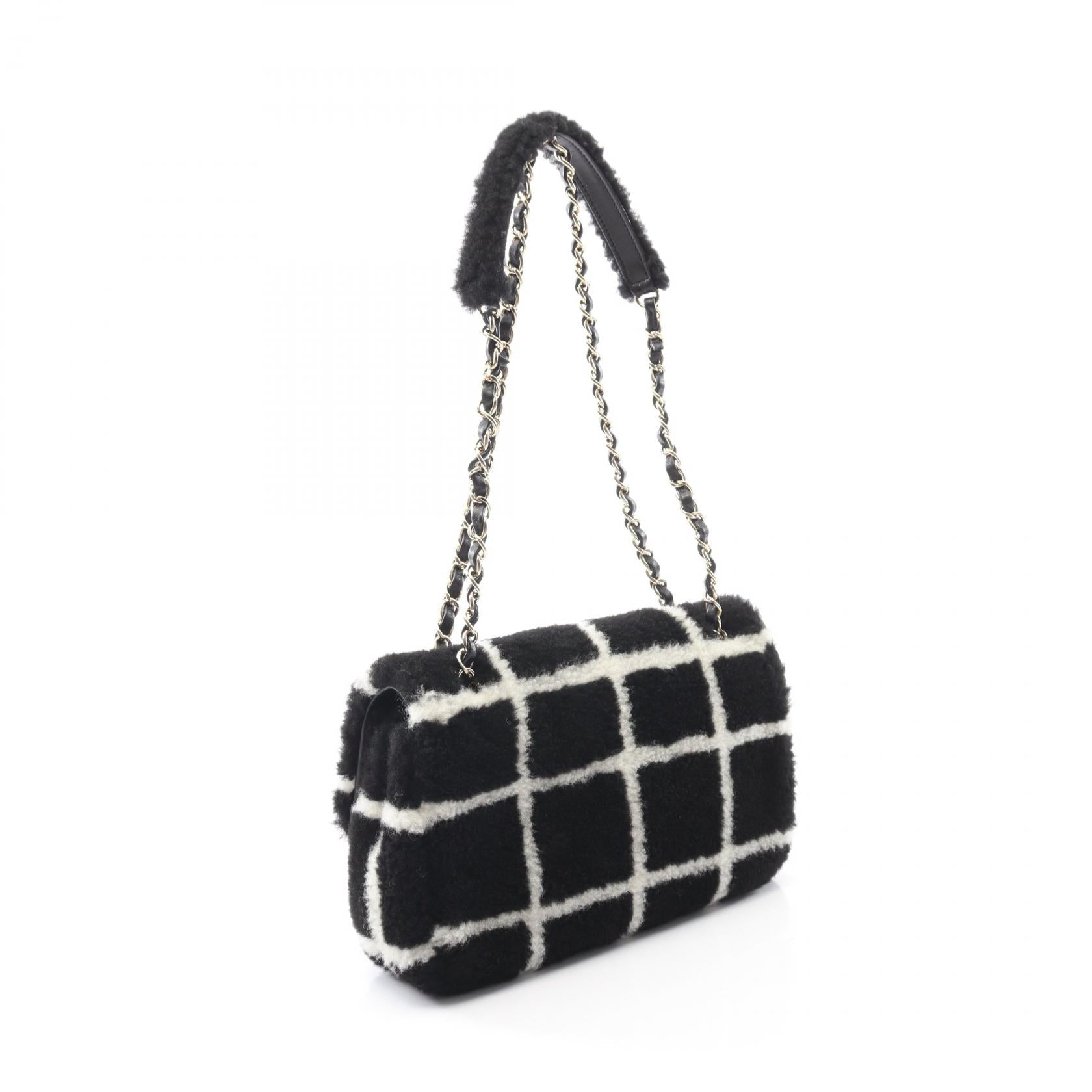 Chanel Coco Mark Shearling Shoulder Bag