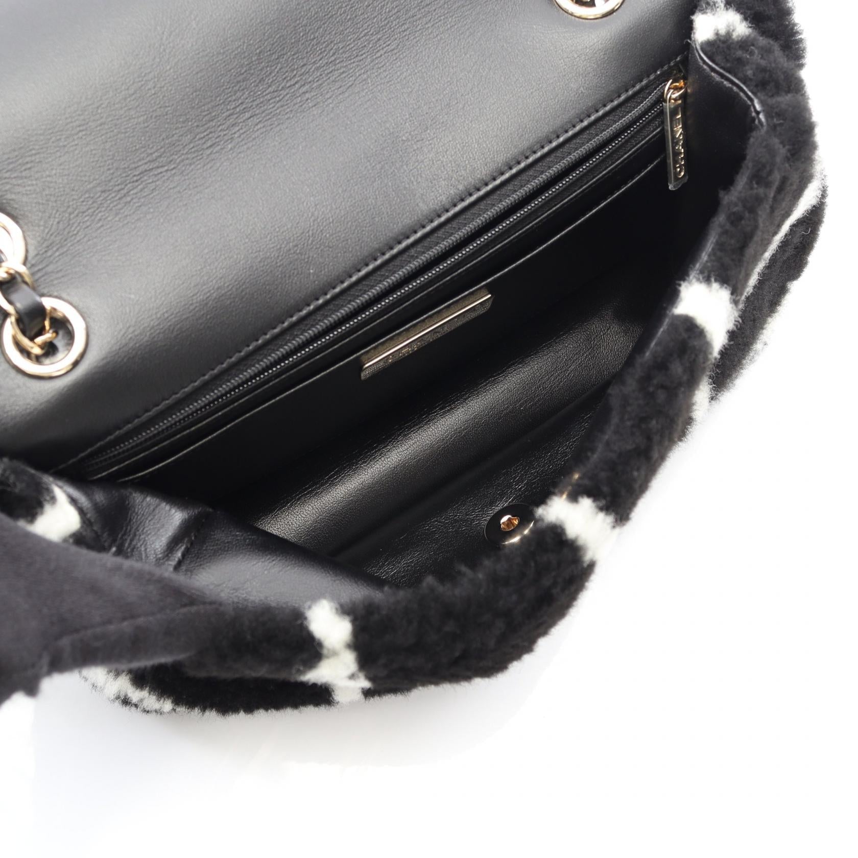 Chanel Coco Mark Shearling Shoulder Bag