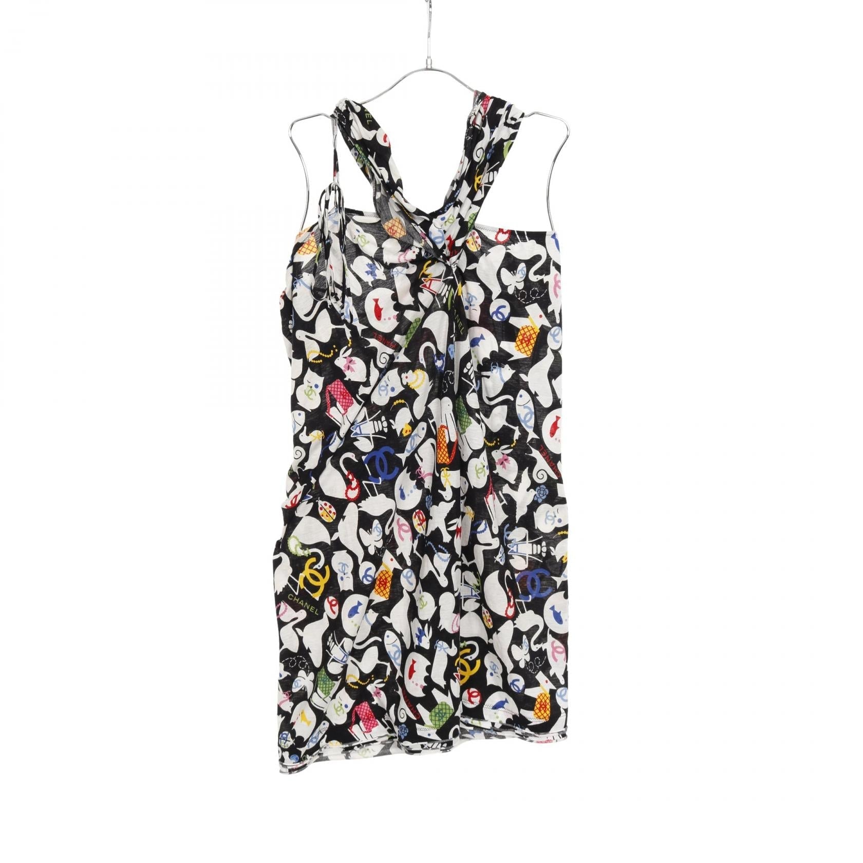 Chanel Coco Mark Camellia Cotton Dress
