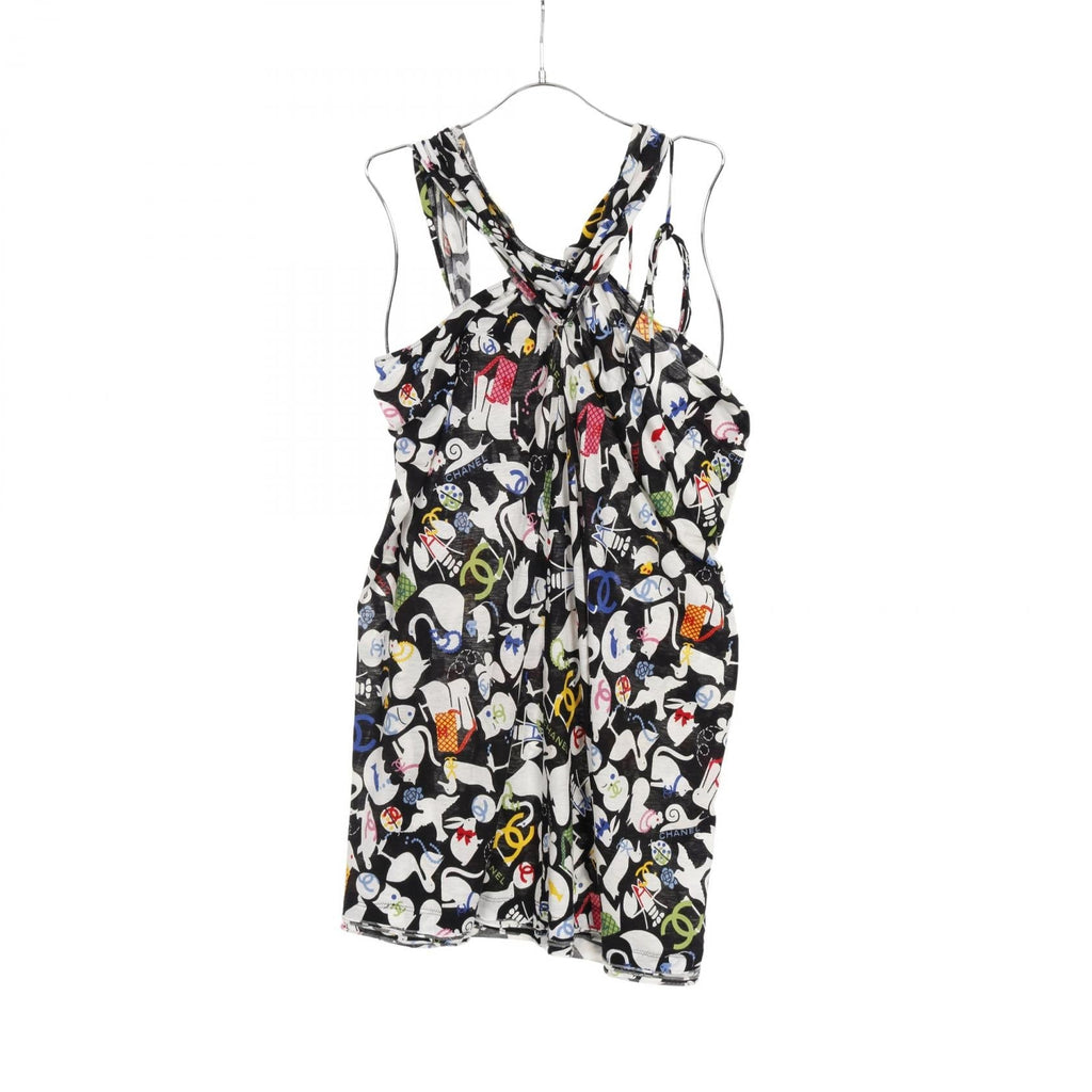 Chanel Coco Mark Camellia Cotton Dress